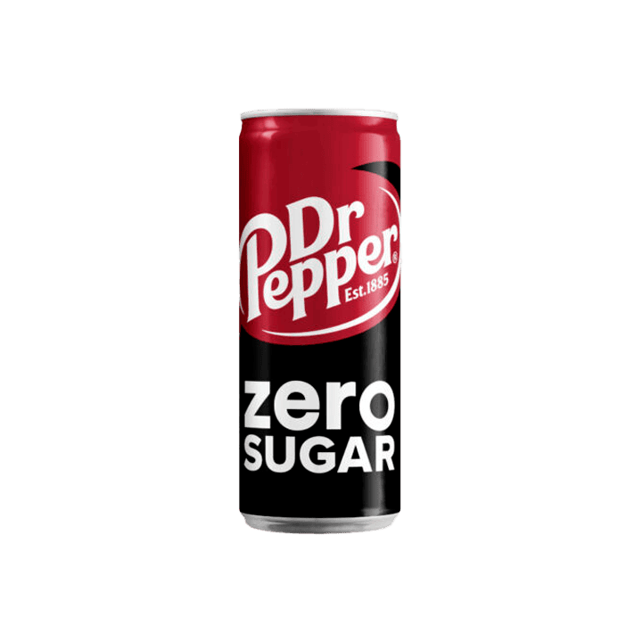 Dr Pepper Zero Sugar Sleek 330 ml | Distribución Mayorista