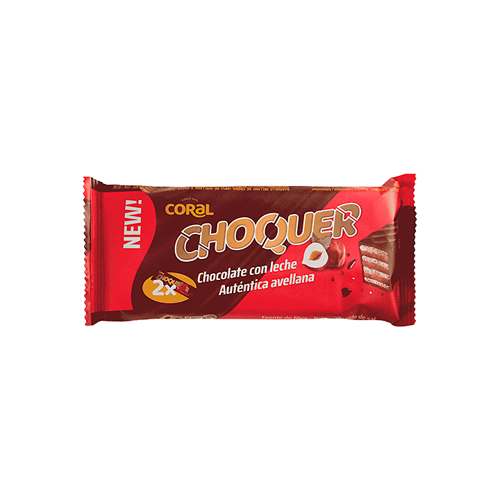 Choquer Hazelnut Coral 52 g 2 pcs | Distribución Mayorista