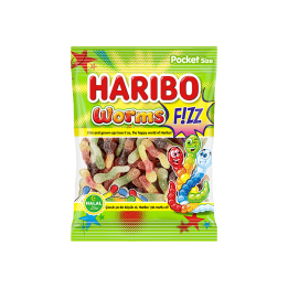 Haribo Worms Sour Halal 80 g | Distribución Mayorista