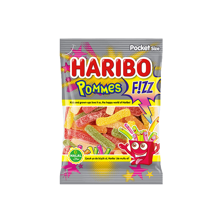 Haribo Pommes Fizz Halal 100 g | Distribución Mayorista