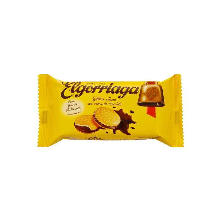 Chocolate filled cookies 60g Elgorriaga - Distribución Mayorista