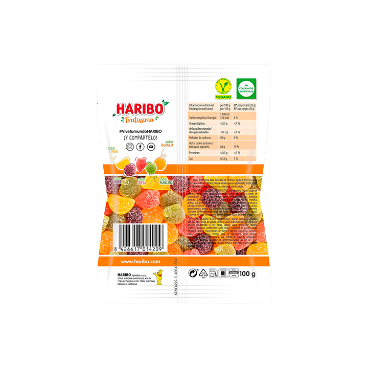 Frutissima Veggie 100g Haribo-Distribución Mayorista