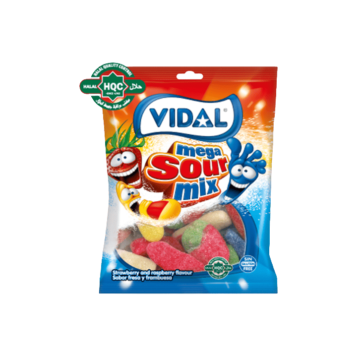 Mega Sour Mix Halal 90 g Vidal | Distribución Mayorista