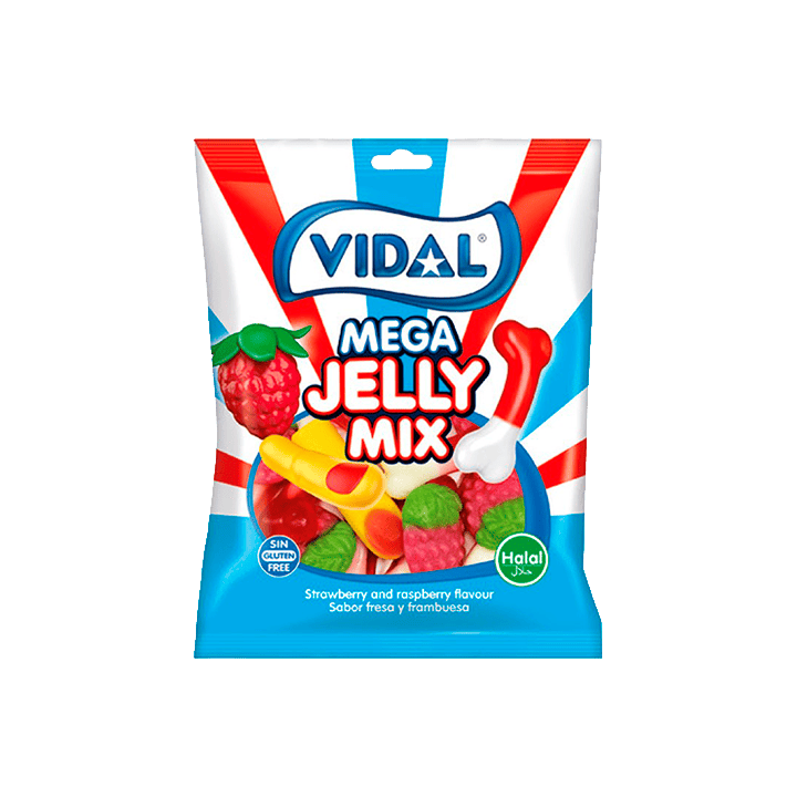 Mega Jelly Mix 90 g Halal Vidal | Distribución Mayorista