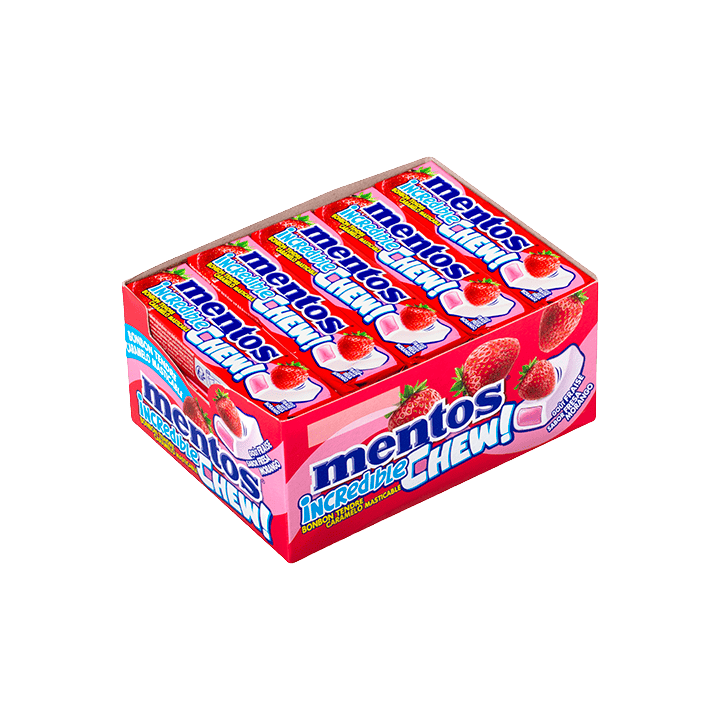 Erdbeer-Kaugummi 45 g Mentos | Distribución Mayorista