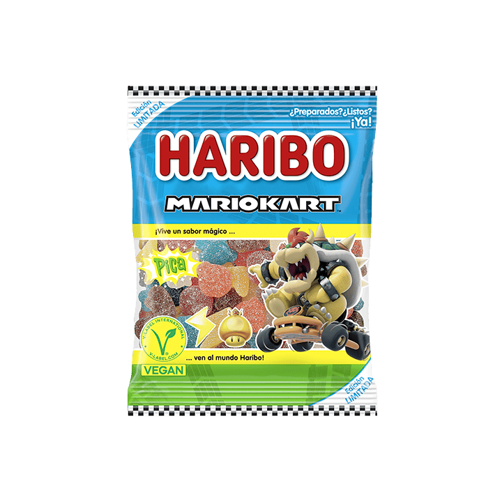 Haribo Bonbons gélifiés acidulés Mario Kart 80 g | Distribución Mayorista