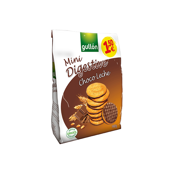 Mini Digestive milk chocolate 160 g Gullón marked €1.50 | Distribución Mayorista