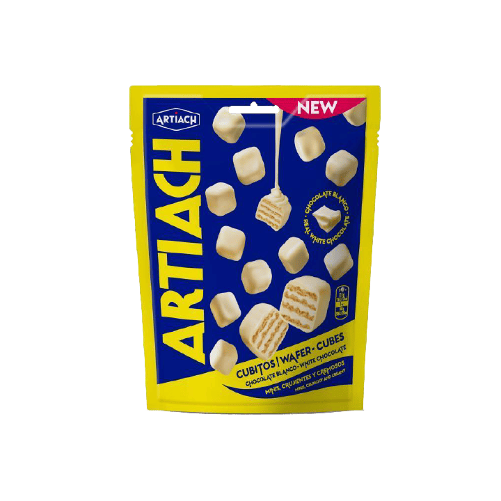 Cubos Wafer Chocolate Branco Artiach 110 g | Distribucion Mayorista