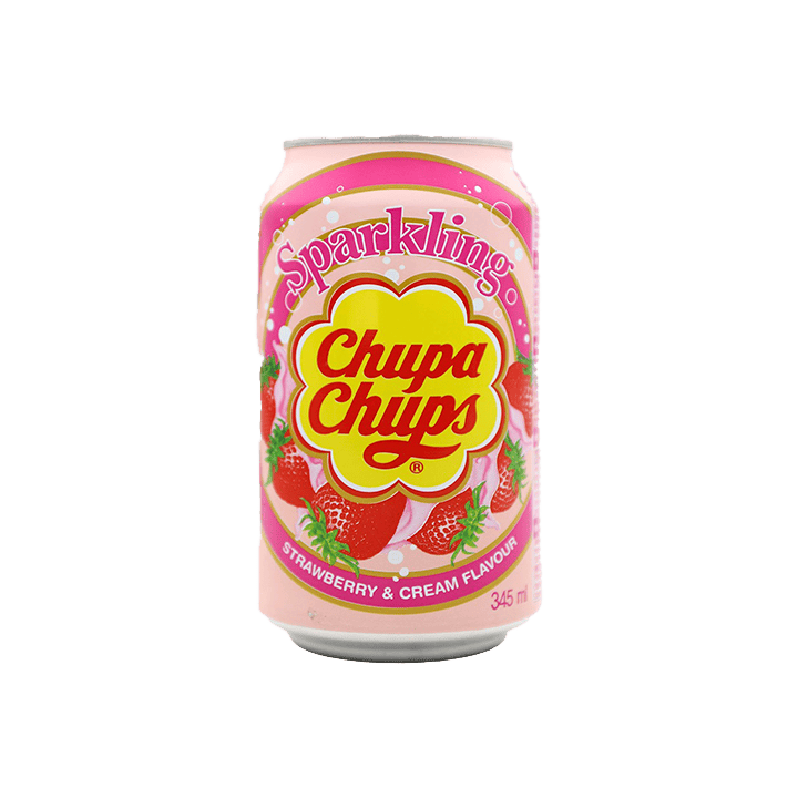 Strawberry and Cream Soft Drink 345 ml Chupa Chups | Distribución Mayorista