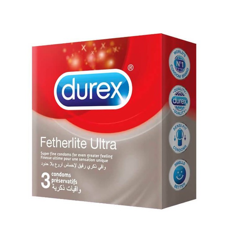 Durex Fetherlite Ultra 3 ud | Colis de 12 boîtes