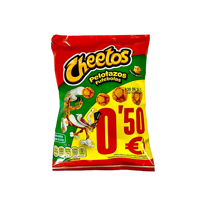 Cheetos Futebolas Marcado 0.50€ 36g  - Distribución Mayorista