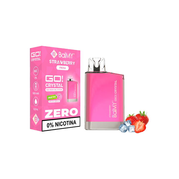 Balmy Go Crystal Fresa Sin Nicotina - Distribución Mayorista