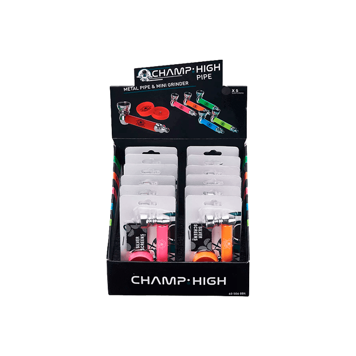 Champ High Mini Metalen Pijp + Mini Grinder | Distribución Mayorista