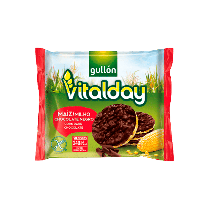 Vitalday Maïswafels met Chocolade 100 g | Distribución Mayorista