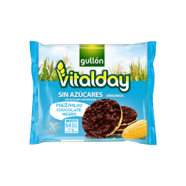 Tortitas Maíz con Chocolate Negro S/A 100g Vitalday-Distribución Mayorista
