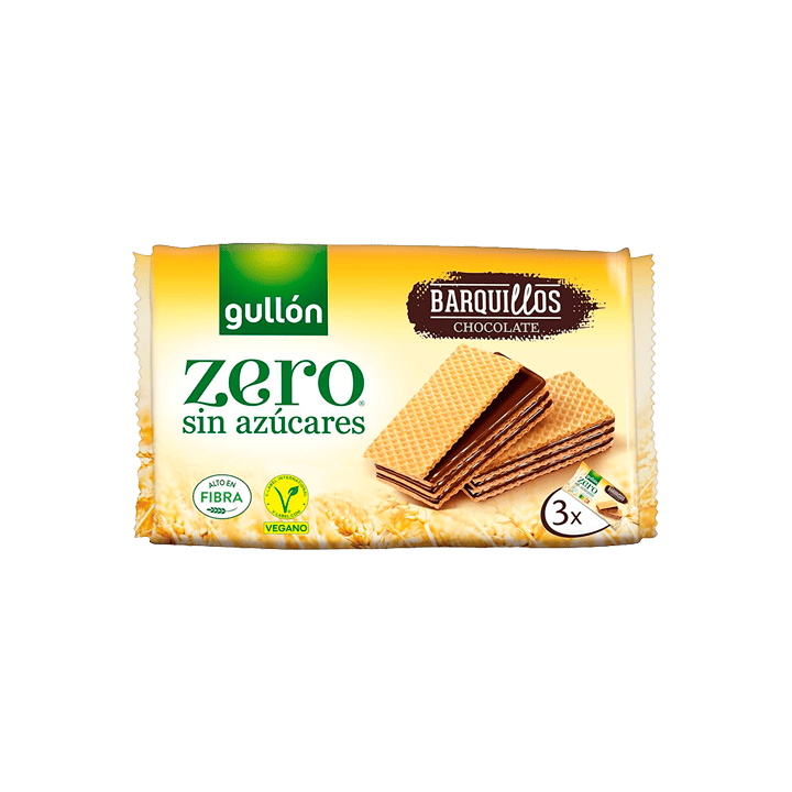 Barquillos de Chocolate Gullon ZERO S/A 70g-Distribución Mayorista