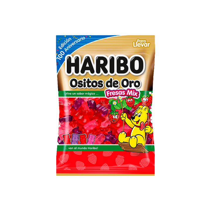 Ositos Fresas Mix 100g Haribo-Distribución Mayorista