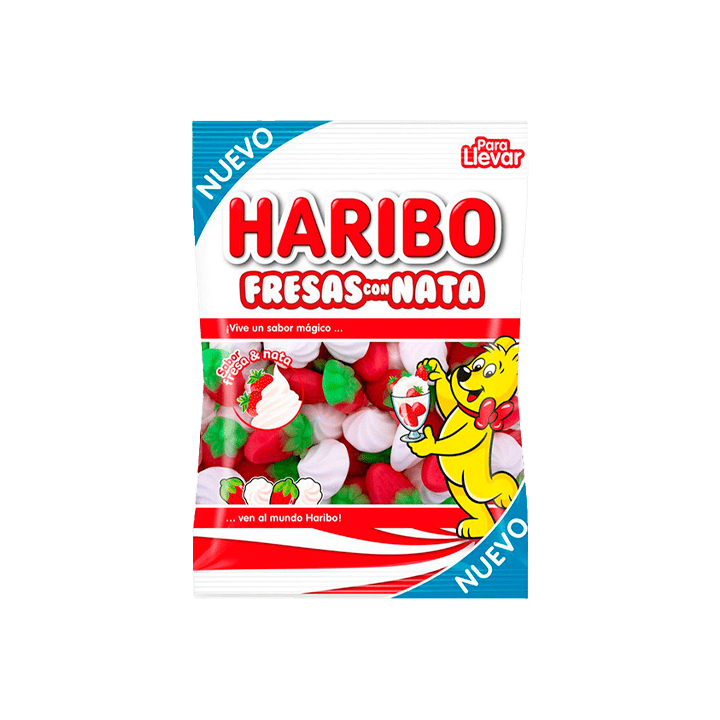 Aardbeien met Room 100 g Haribo | Distribución Mayorista
