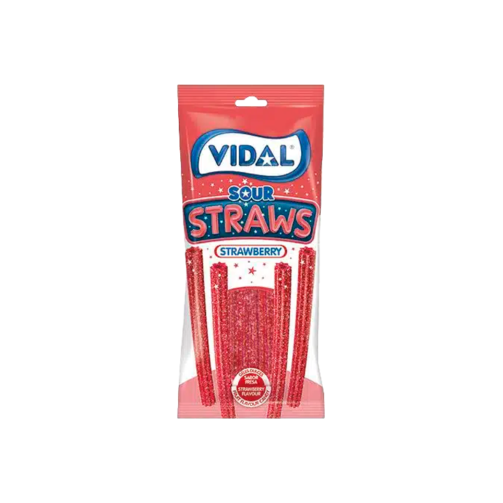 Straws Pica Strawberry 90g Vidal-Distribución Mayorista