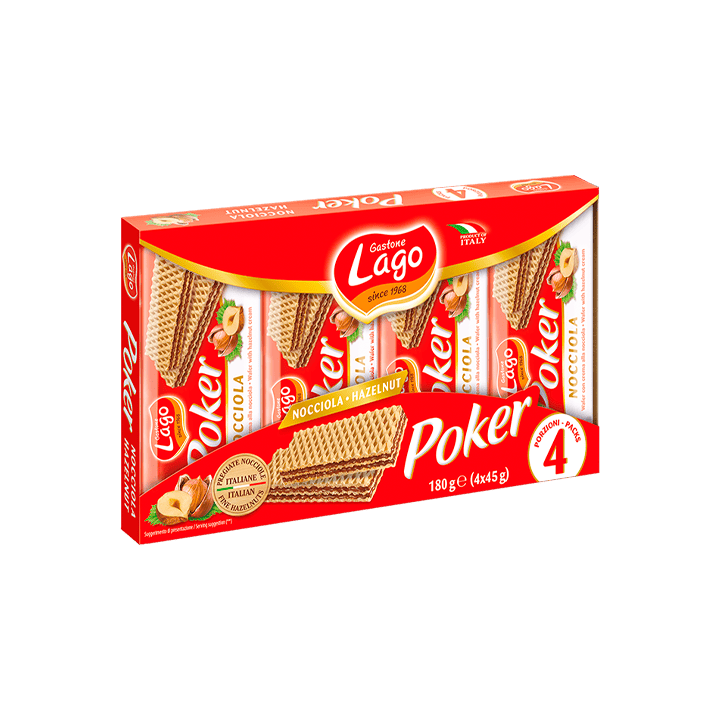 Poker Avellana 4x45g Gastone Lago - Distribución Mayorista