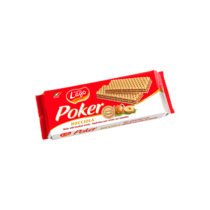 Poker Hazelnoot 4×45 g Gastone Lago - Distribución Mayorista