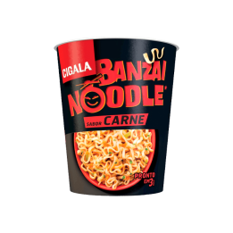 Fideos Orientales Carne Banzai Noodle Cigala 67g  - Distribución Mayorista
