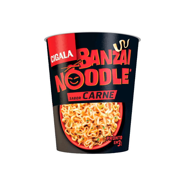 Oriëntaalse Noedels Rundvlees Banzai Noodle Cigala 67 g  - Distribución Mayorista