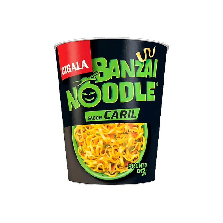 Fideos Orientales Curry Banzai Noodle Cigala 67g  - Distribución Mayorista