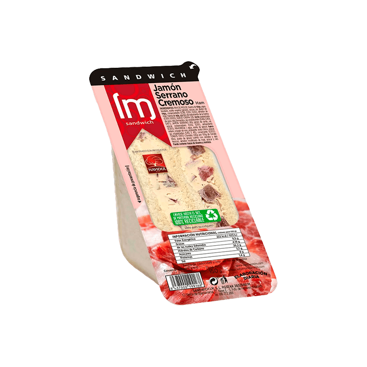 Sandwich Jamón Serrano Cremoso 150g - Distribución Mayorista
