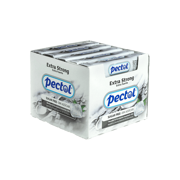 Pectol Extra Fuerte Caramelo Sin Azúcar 20 paquetes - Distribución Mayorista