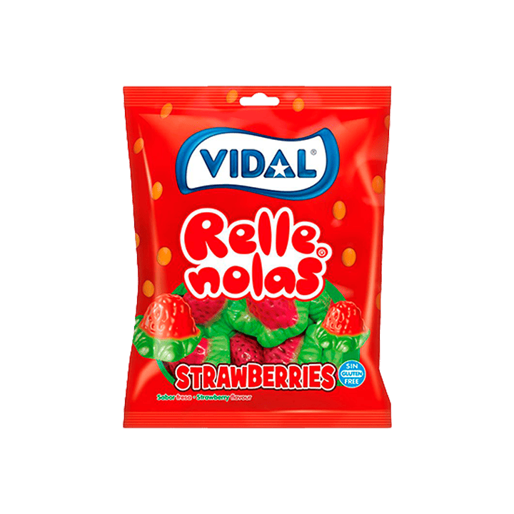 Gevulde Aardbeien Gummies 90 g Vidal | Distribución Mayorista