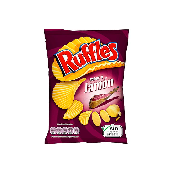 Ruffles Serrano Ham 45g-Distribución Mayorista
