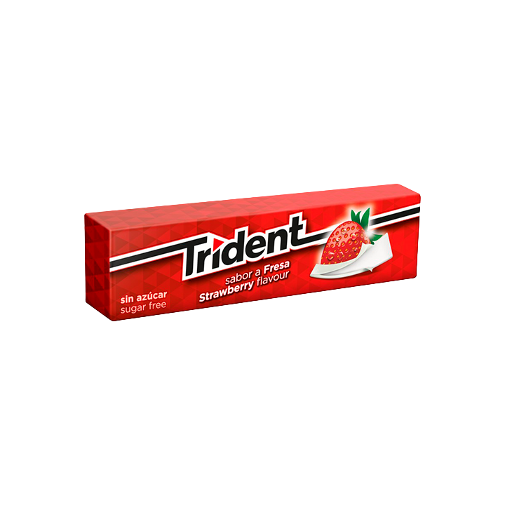 Trident Aardbei Strips 13,5 g | Distribución Mayorista