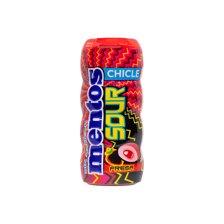 Mentos Sour Gum Fresa 30g - Distribución Mayorista