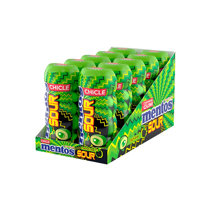 Mentos Sour Gum Groene Appel 30 g | Distribución Mayorista