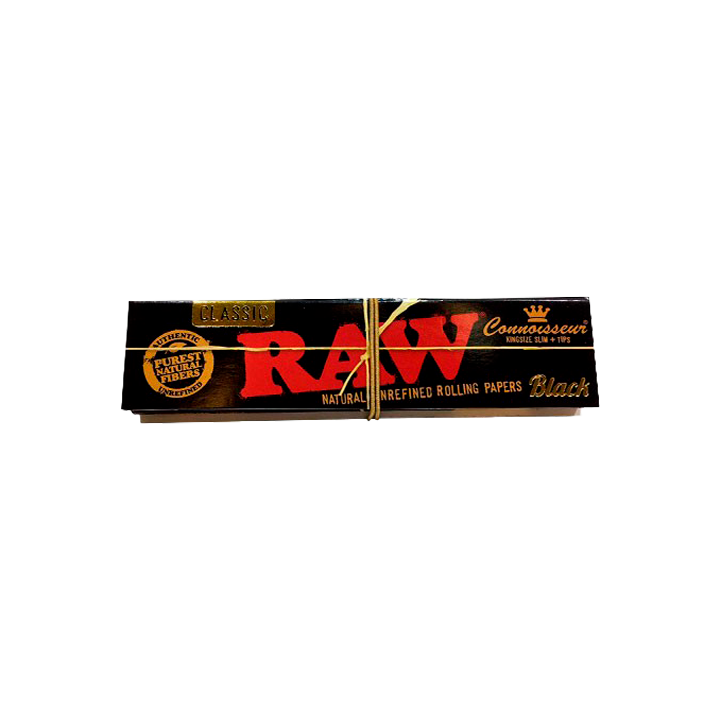 Raw Connoisseur King Size Slim + Tips Black - Distribución Mayorista