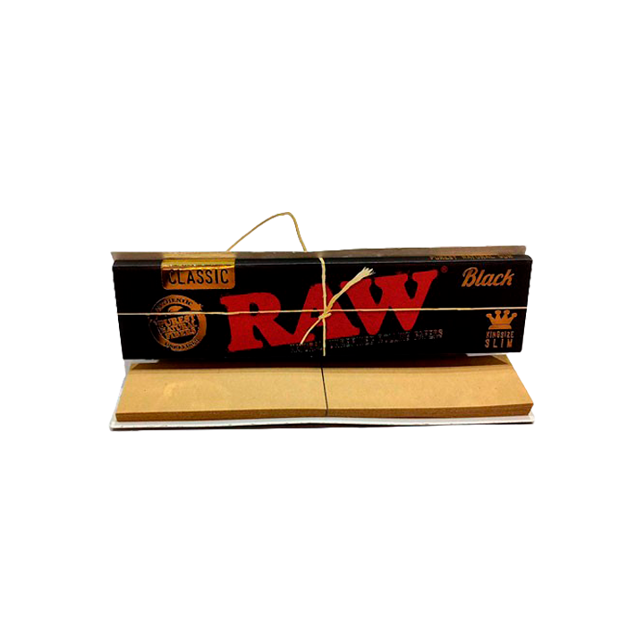Raw Connoisseur King Size Slim + Tips Black - Distribución Mayorista
