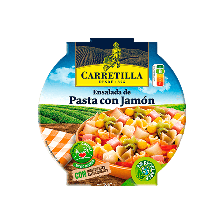 Ensalada Pasta con Jamón 240g Carretilla-Distribución Mayorista