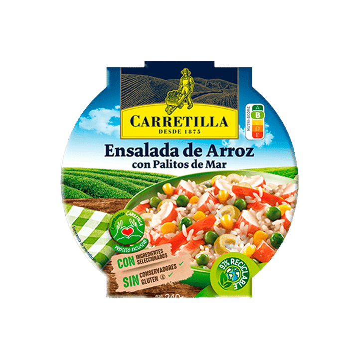 Ensalada Arroz con Palitos de mar 240g Carretilla-Distribución Mayorista