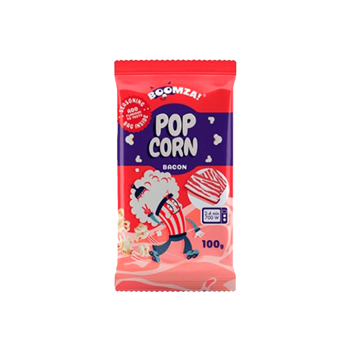 Boomza Popcorn Bacon 100g - Distribución Mayorista