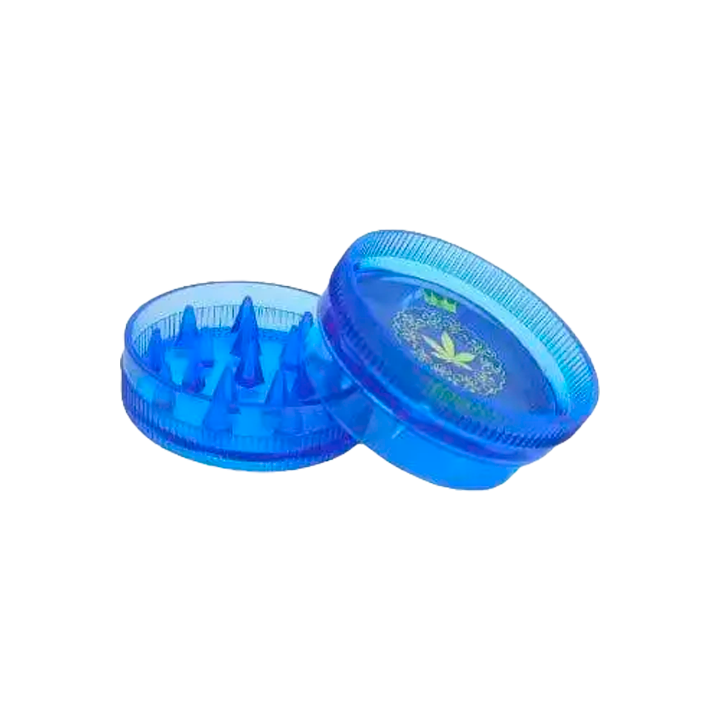 Grinder Acrílico Redondo 2 Partes 3cm Hoja Maria Rasta-Distribución Mayorista