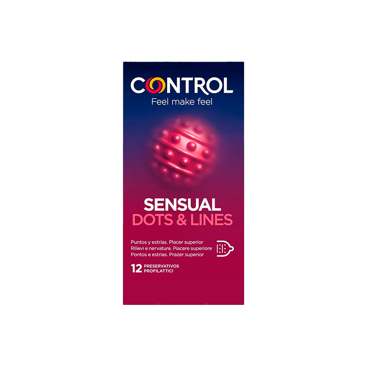 Control Sensual Dots & Lines 12 uds-Distribución Mayorista