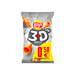 Bugles 3D's Marcado 0.50€ 28g-Distribución Mayorista