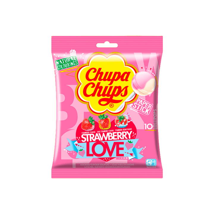 Chupa Chups Strawberry Love 120g-Distribución Mayorista