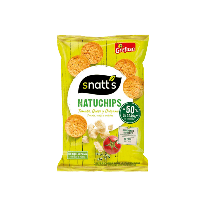 Natuchips Tomaat, Kaas en Oregano 23 g Grefusa-Distribución Mayorista