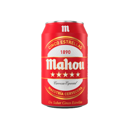 Cerveza Mahou 5 Estrellas 330ml-Distribución Mayorista