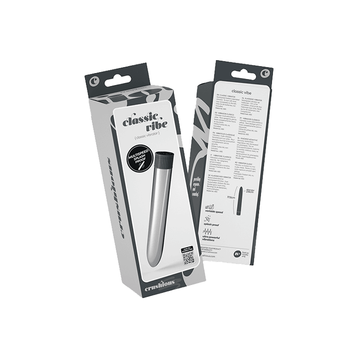 Vibrador Classic Vibe Crushious Plateado-Distribución Mayorista