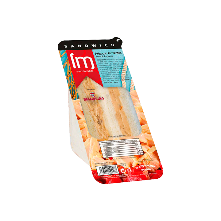Sandwich Atún con Pimientos 150g - Distribución Mayorista