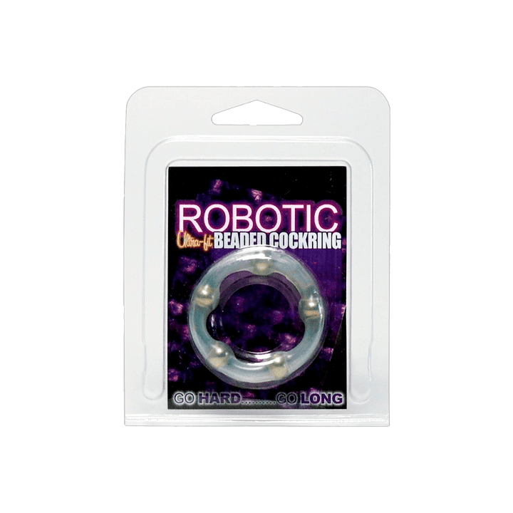 Anillo Robotic Beaded Transparente-Distribución Mayorista