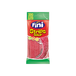 Strips Sour Fresa Zero Gluten 75g Fini - Distribución Mayorista